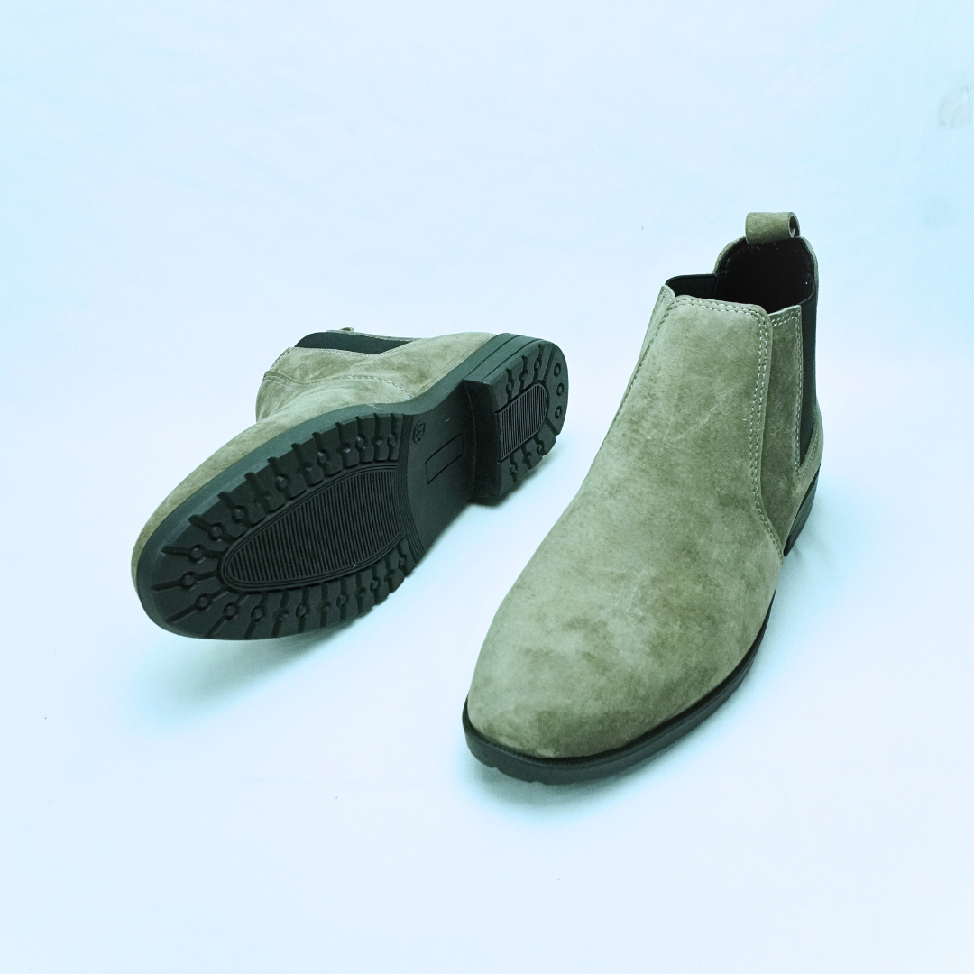 Zuqo Mens Chelsea Boot   - Light Olive