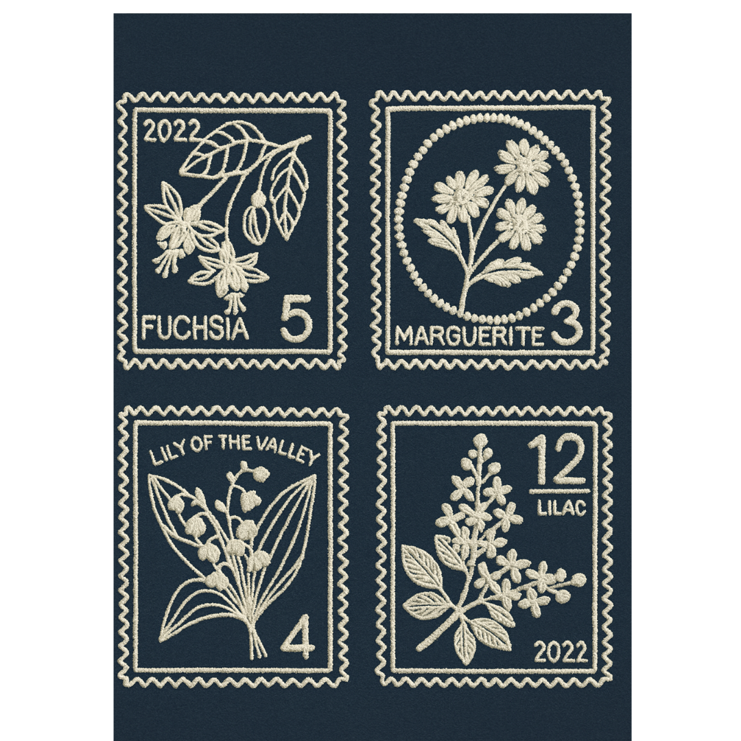 Embroidery  Drop Shoulder  T Shirt - Stamp