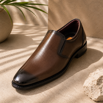 Zuqo  Men's Moccasin : Chocolate
