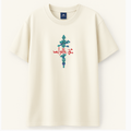 Embroidery  Drop Shoulder  T Shirt - Eden Cross