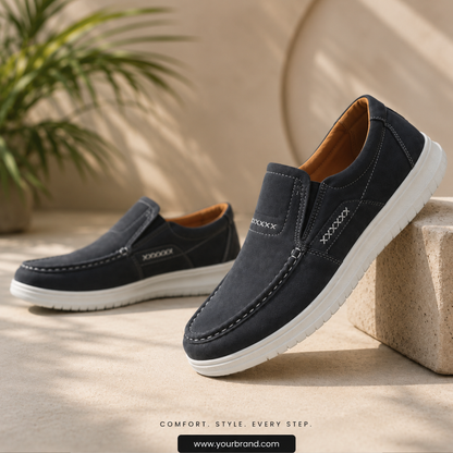 Zuqo  Men's Casual Loafer  : Black