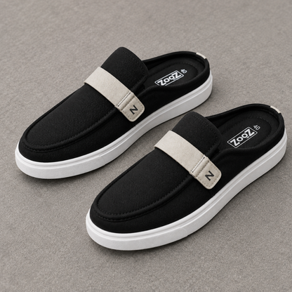 Zuqo Men's Half Shoe - Black Canvas