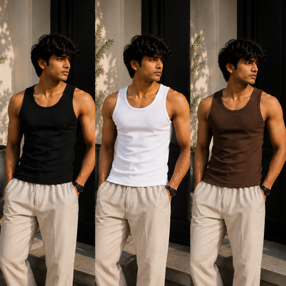 Tank Top 3-Pack | Classic (Black + White + Coffee)