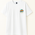Embroidery  Drop Shoulder  T Shirt - Sunset