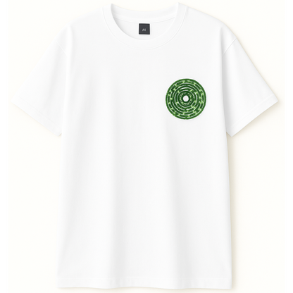 Embroidery  Drop Shoulder  T Shirt - Orbit