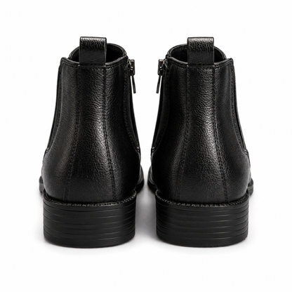 Zuqo Mens Cuban Heels Chelsea Boot : Black