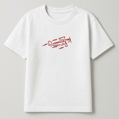 Embroidery  Drop Shoulder  T Shirt - Trojan