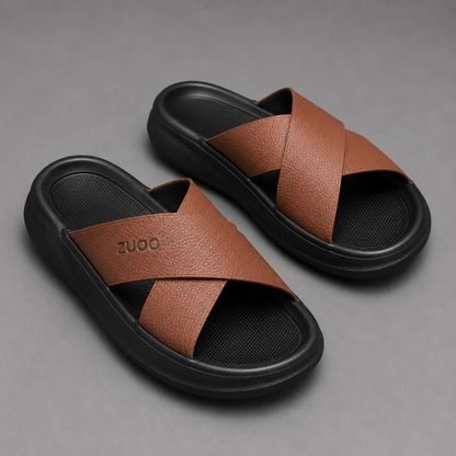 Zuqo Lite Sandal : Cross  Chocolate