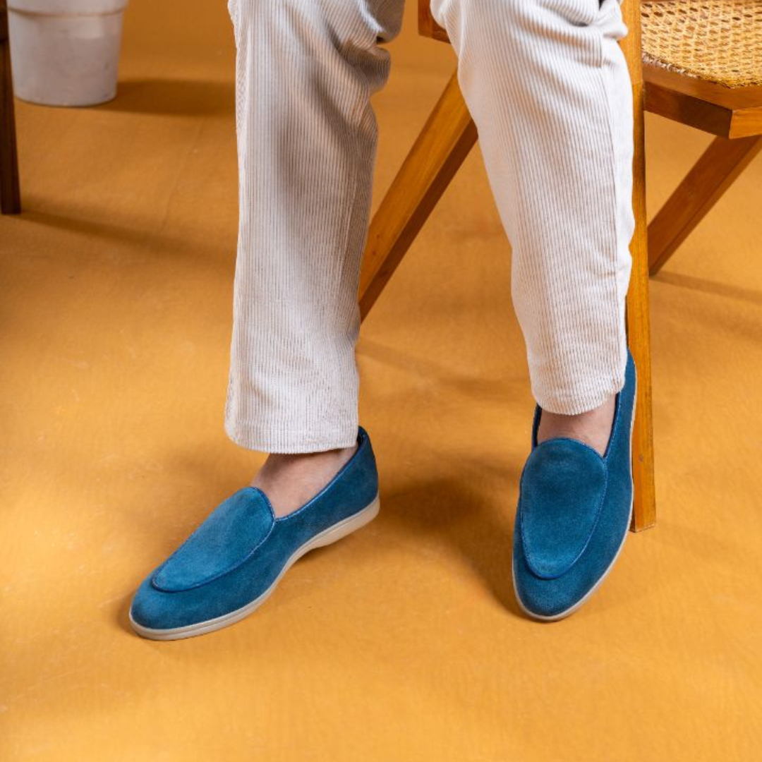 Verona  Belgian Loafer   - Ocean Blue