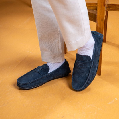 Zuqo  Men's classic Loafer  -  Navy Blue