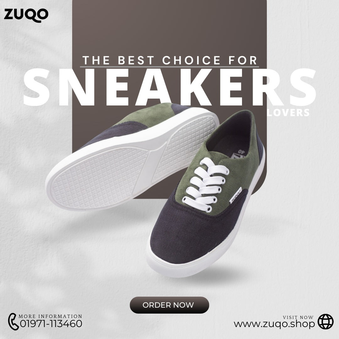 Zuqo Sneaker - Olive Black
