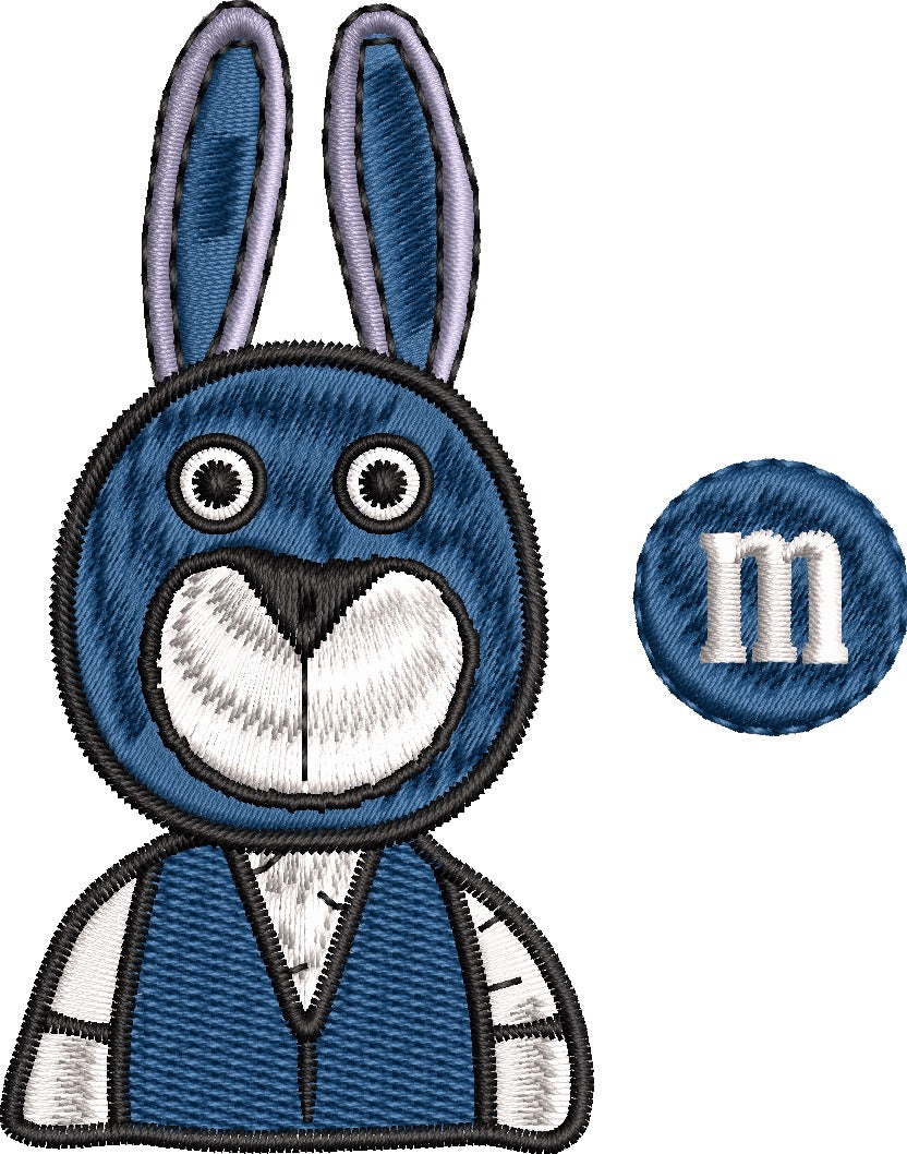 Embroidery  Drop Shoulder  T Shirt - M-Bunny