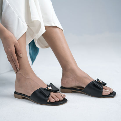 Zazla Women’s Flats :  Butterfly Stone  Black