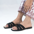 Zazla Women’s Flats - Soft Rose Black