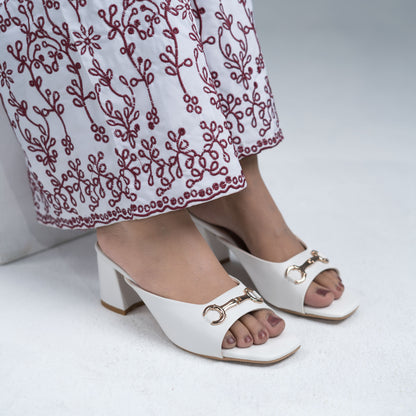 Zazla Women’s Heels -  Ivory Classic