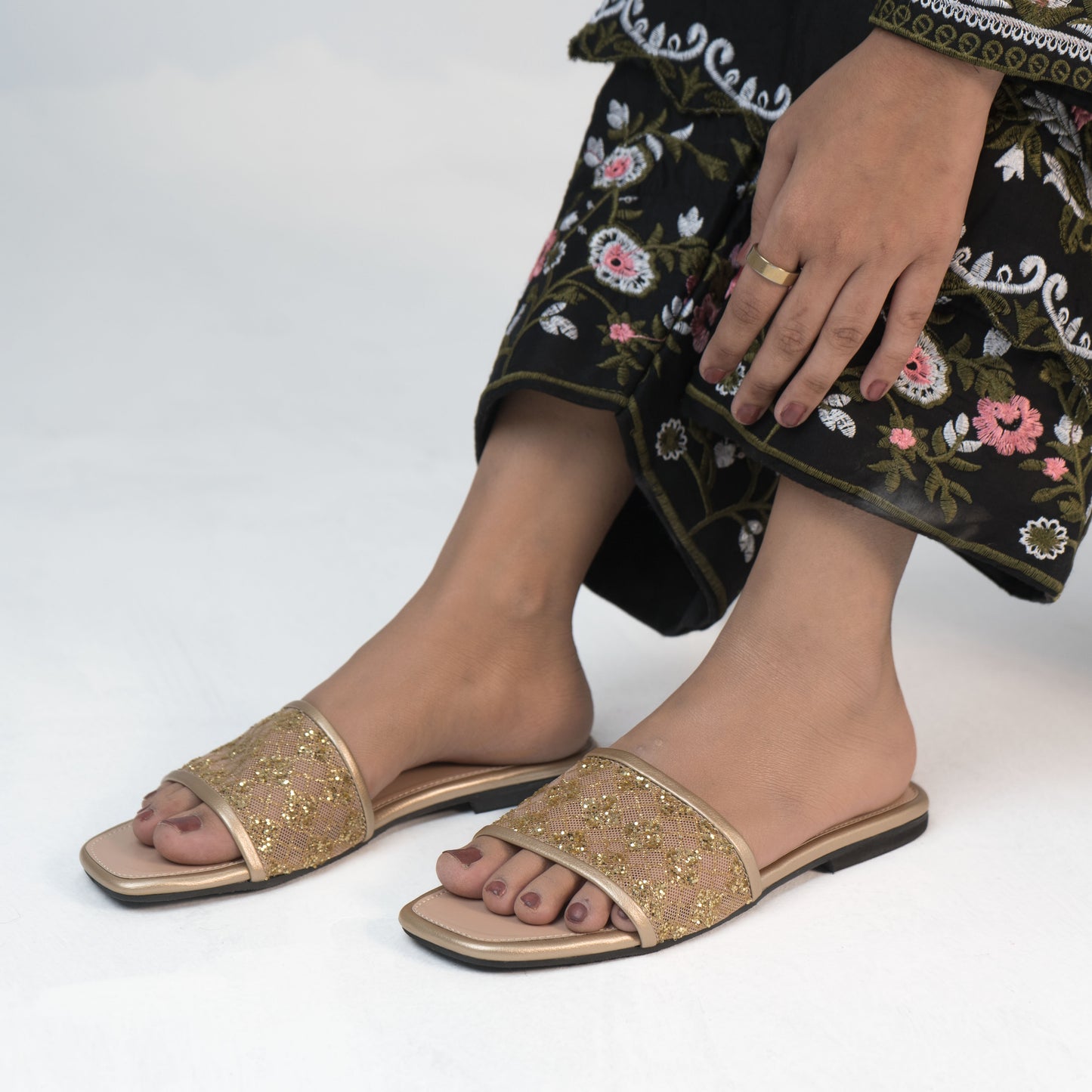 Zazla Women’s Flats - Golden Aura