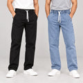 ZUQO Joggers 2P | Black + Washed Blue