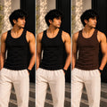 Tank Top 3-Pack | Earth (Black + Black + Coffee)
