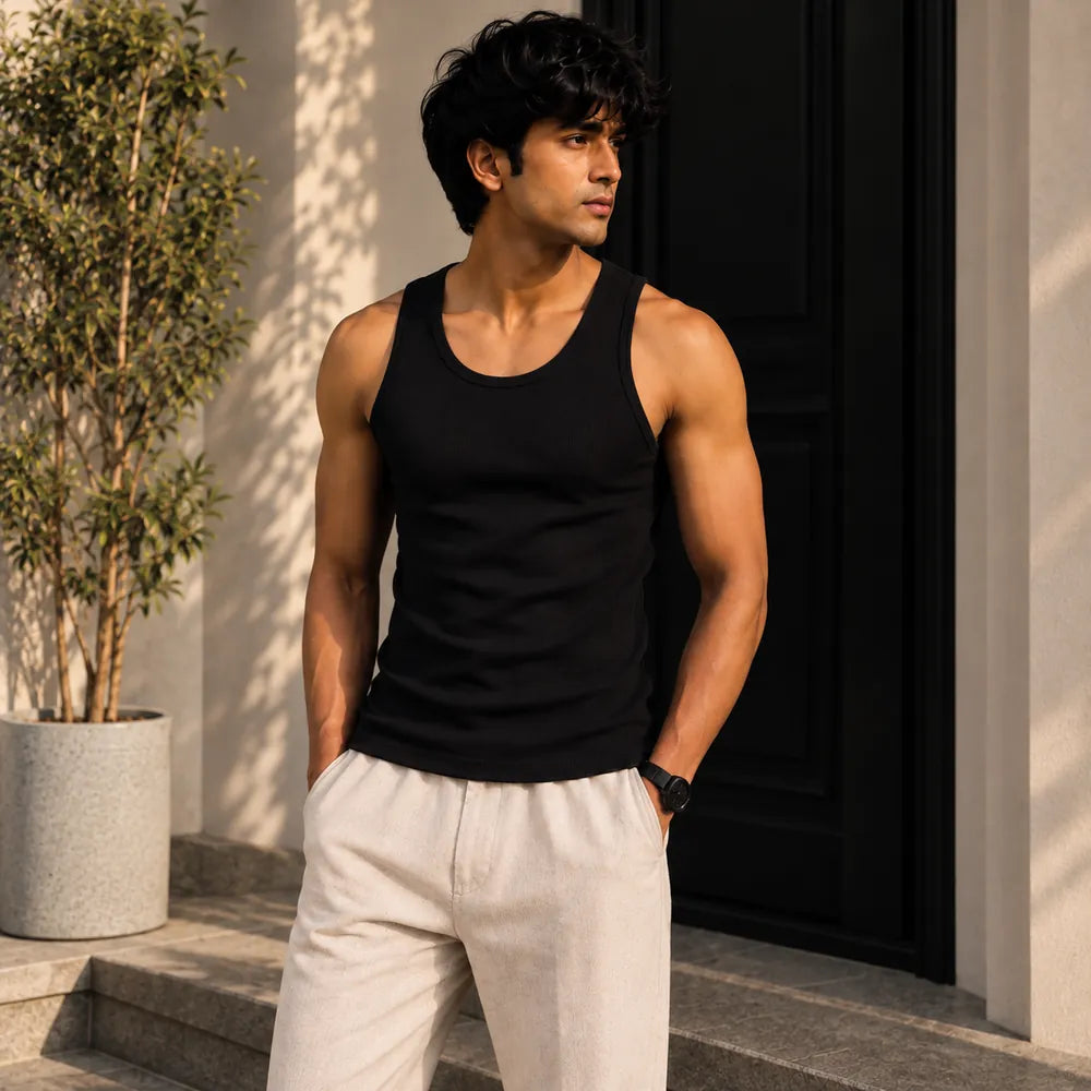 ZUQO earth 3-pack individual black tank top
