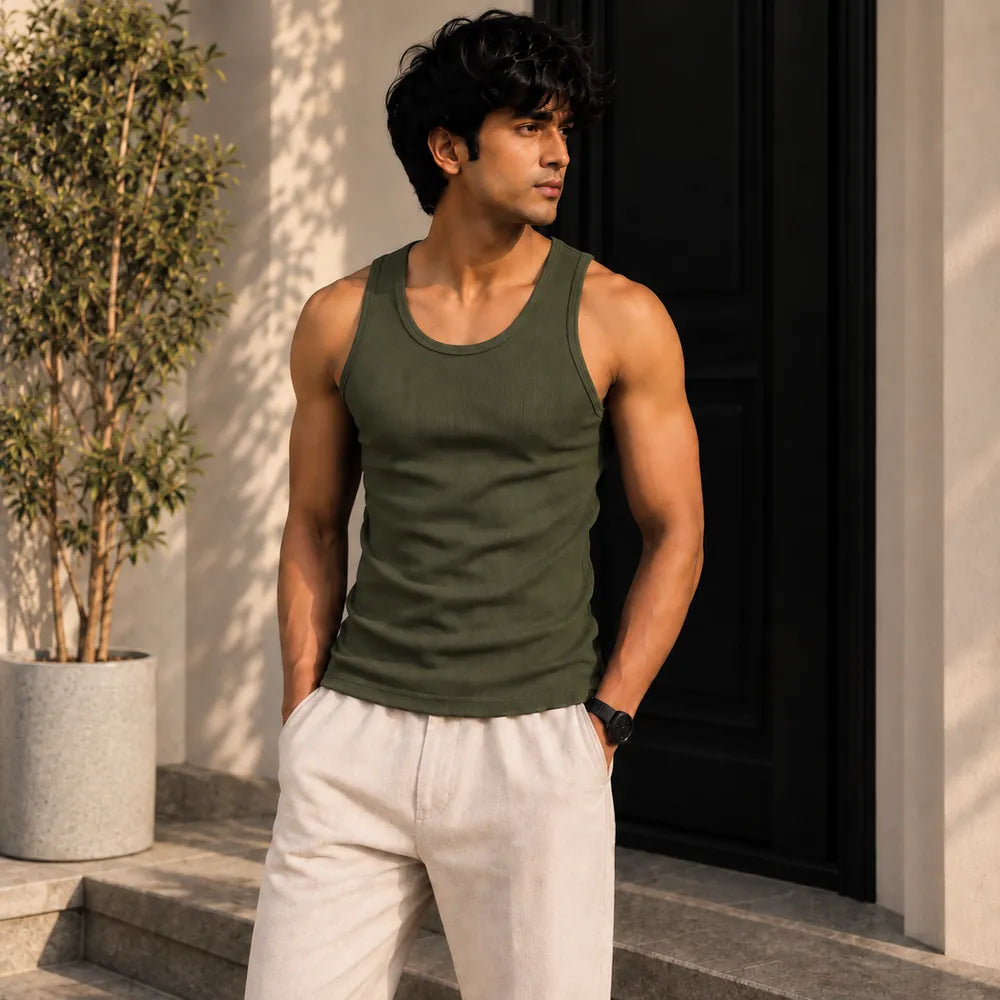 ZUQO nature 3-pack individual olive tank top