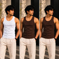 Tank Top 3-Pack | Nature (White + Coffee + Coffee)