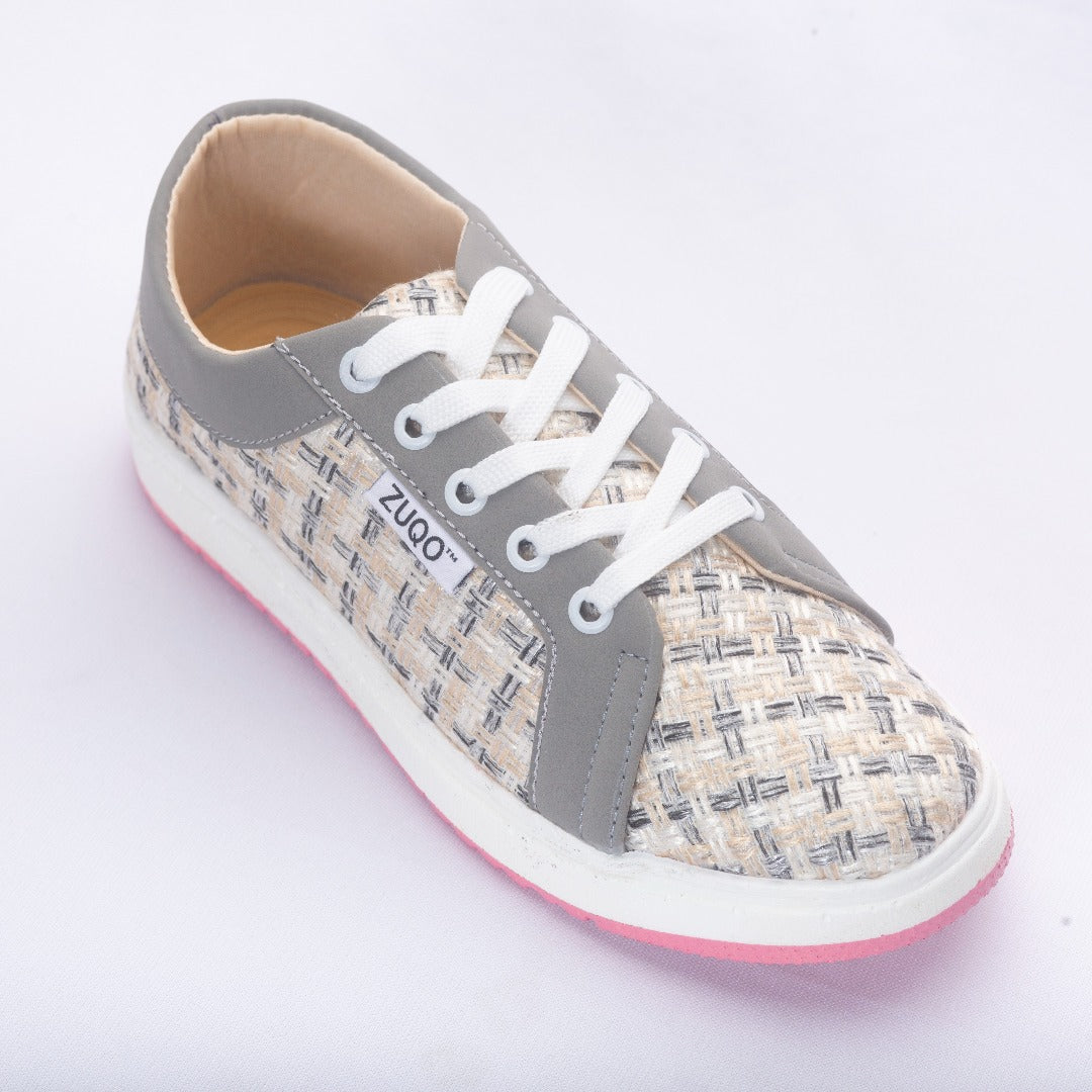 Female Sneaker - White Velvet